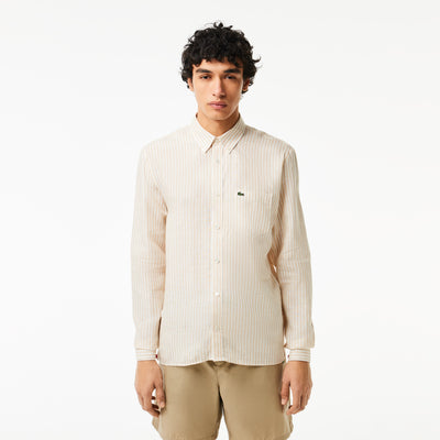 Regular Fit Striped Linen Shirt