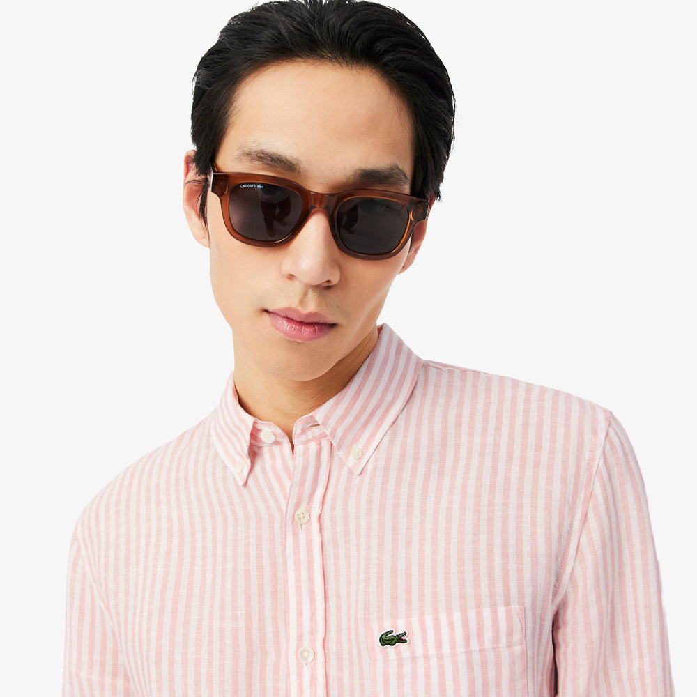Regular Fit Striped Linen Shirt