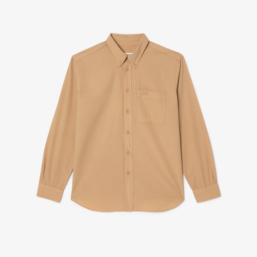 Relaxed Fit Washed Effect Poplin Shirt