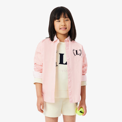Embroidered Badge Poplin Shirt