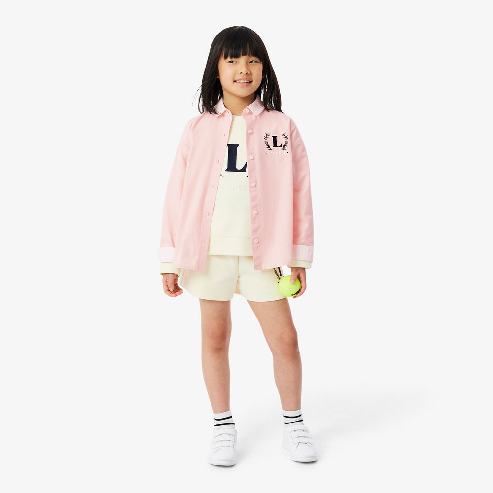 Embroidered Badge Poplin Shirt