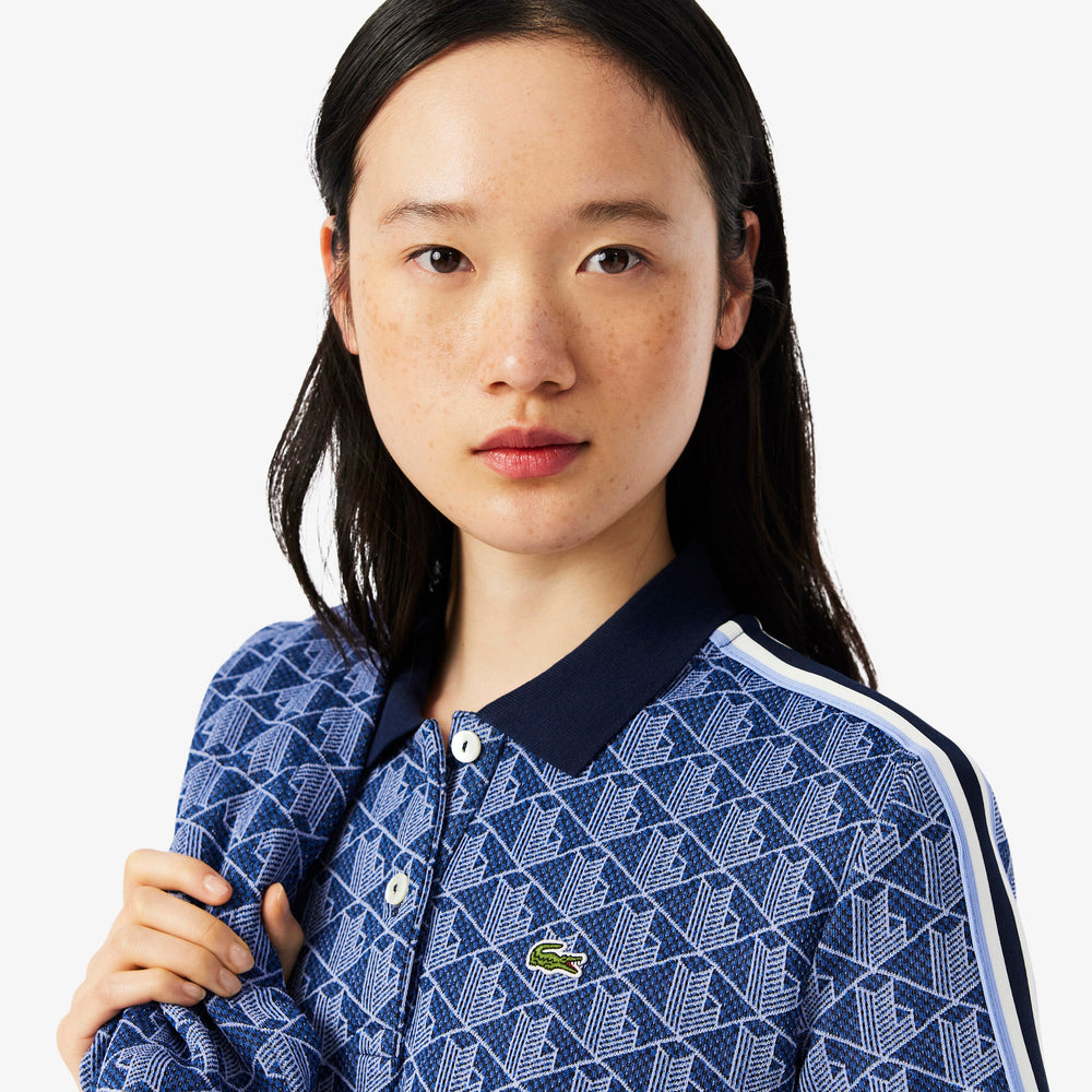 Slim Fit Monogram Jacquard Polo Shirt