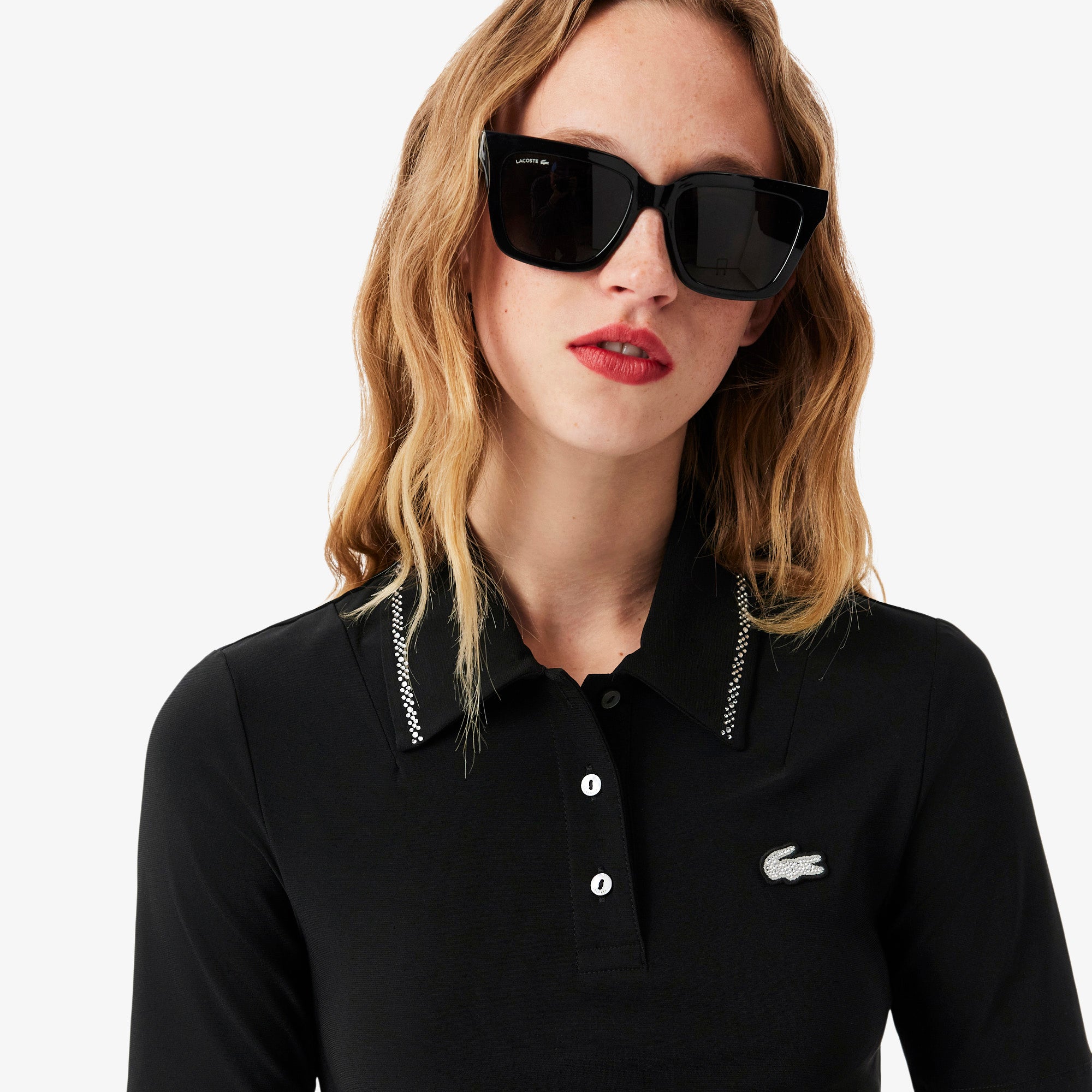 L.12.D Slim Fit Diamanté Pop Polo Shirt – Lacoste ZA