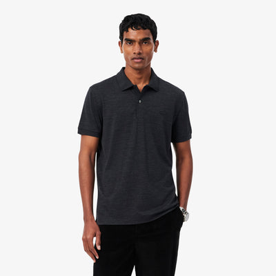 Regular Fit Wool Blend Jersey Polo Shirt