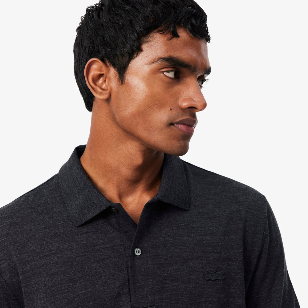 Regular Fit Wool Blend Jersey Polo Shirt