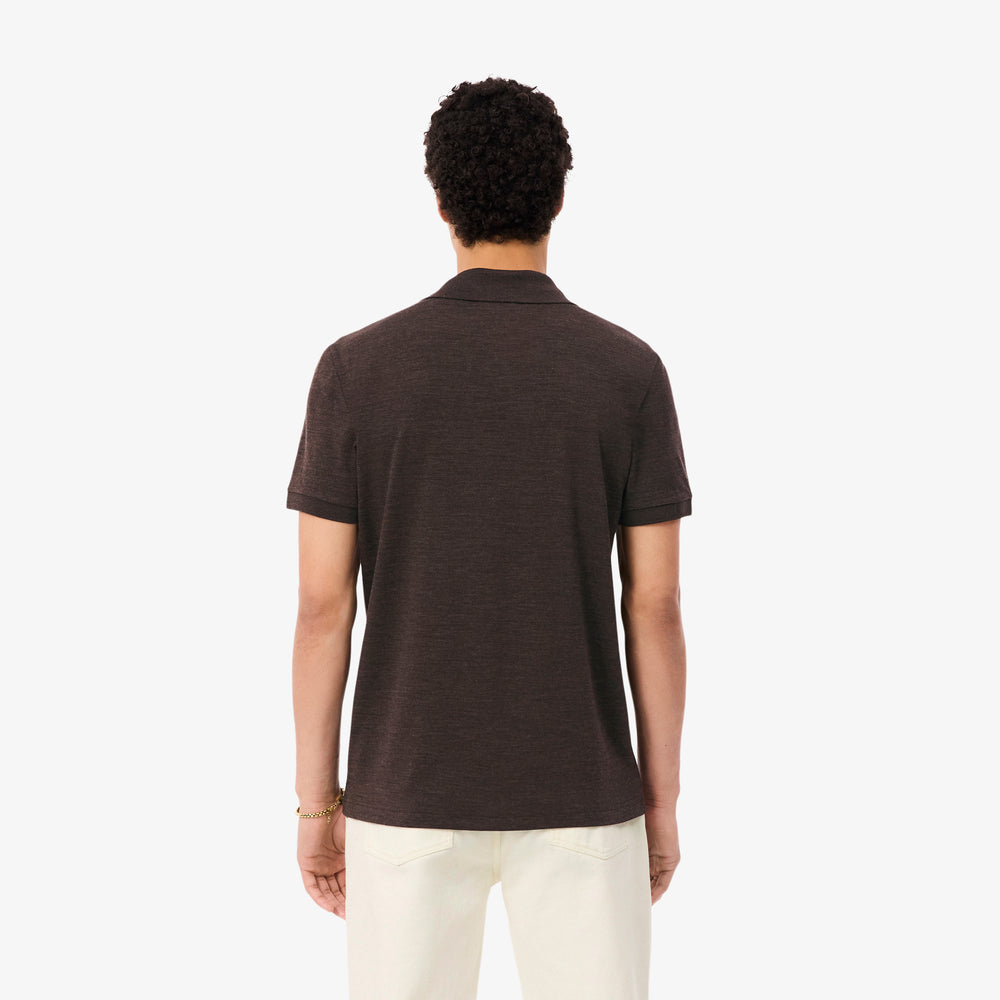 Regular Fit Wool Blend Jersey Polo Shirt