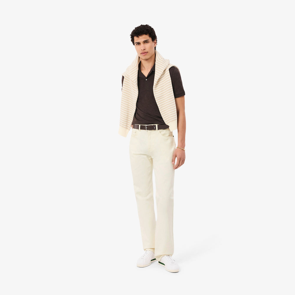 Regular Fit Wool Blend Jersey Polo Shirt