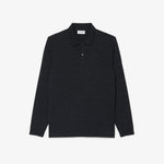 Regular Fit Long Sleeved Wool Polo Shirt