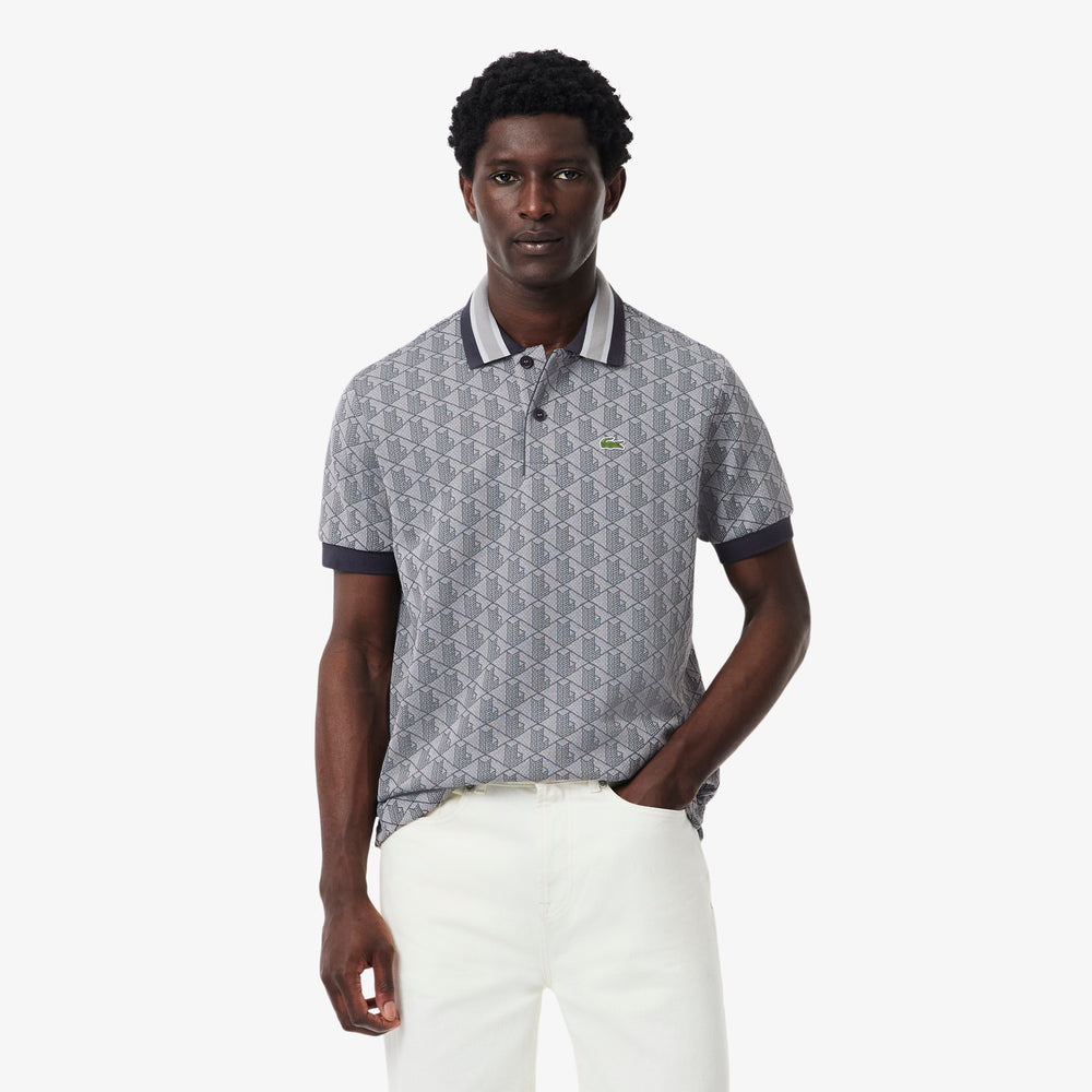 Classic Fit Monogram Jacquard Polo Shirt