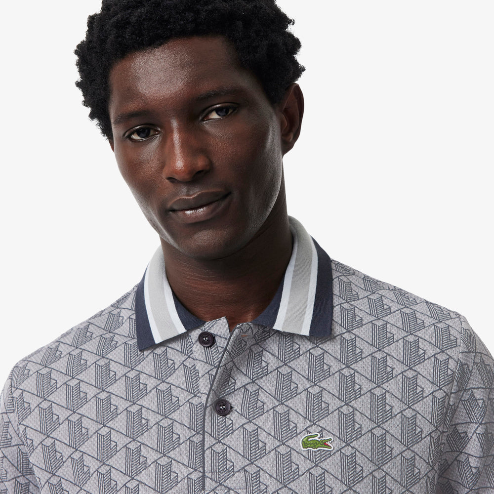 Classic Fit Monogram Jacquard Polo Shirt