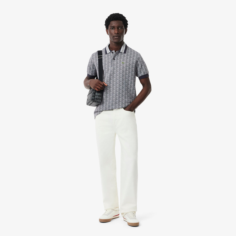 Classic Fit Monogram Jacquard Polo Shirt