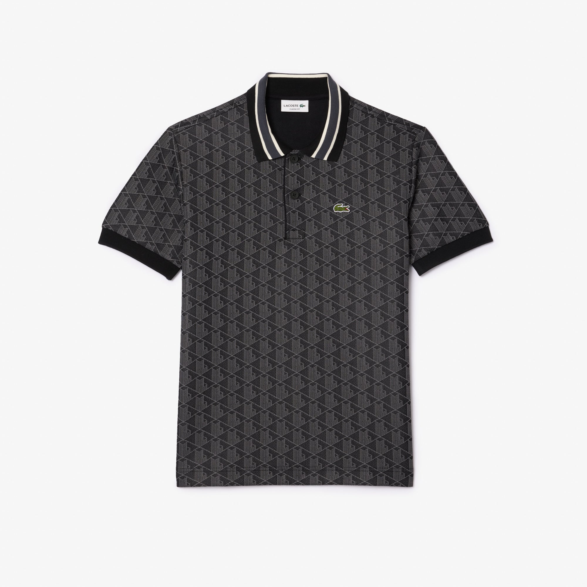 Classic Fit Monogram Jacquard Polo Shirt – Lacoste ZA