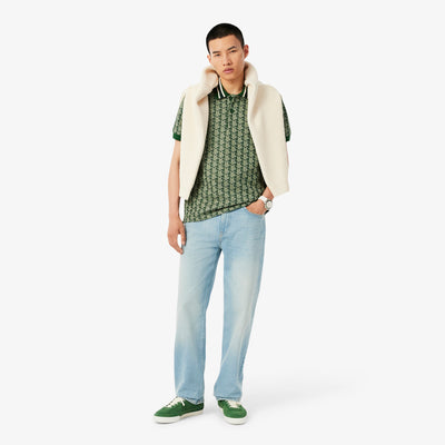 Classic Fit Monogram Jacquard Polo Shirt