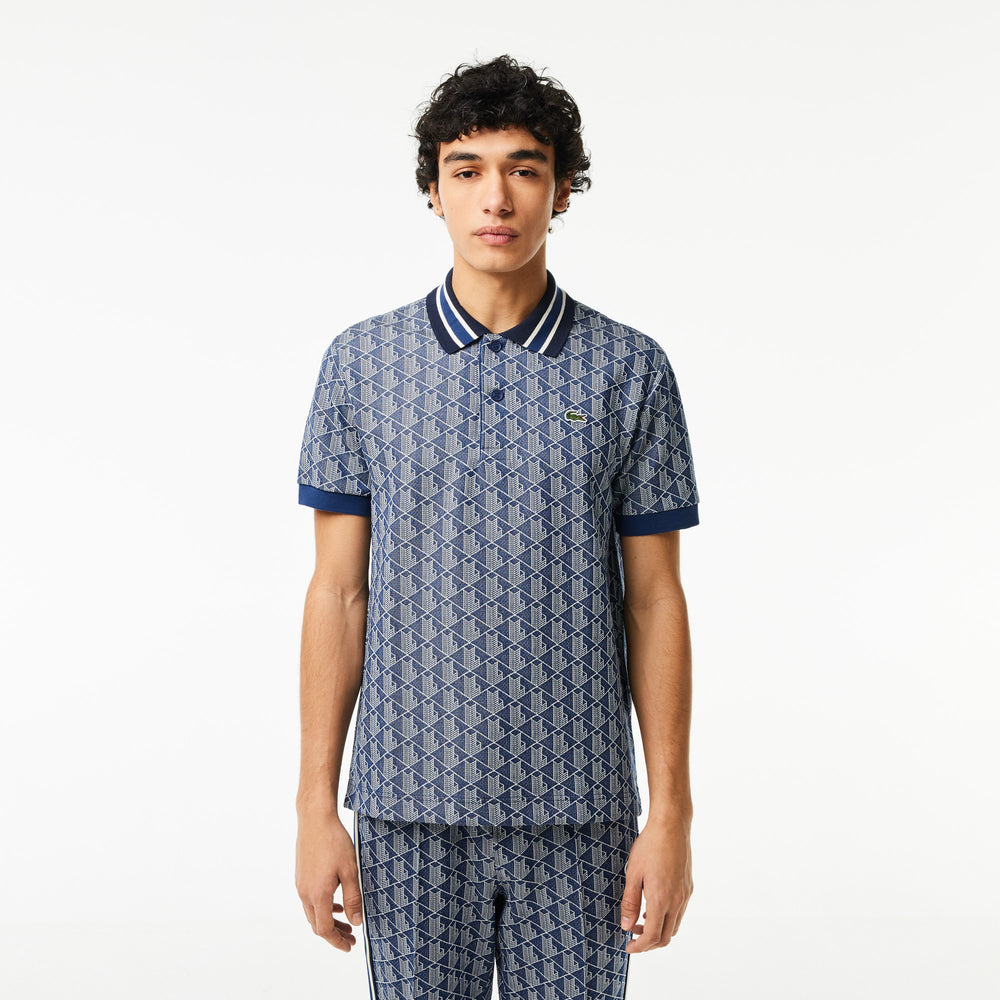 Classic Fit Monogram Jacquard Polo Shirt