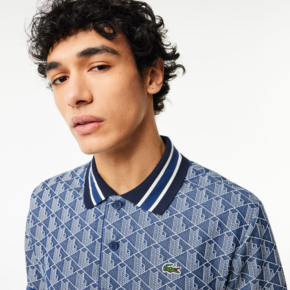 Classic Fit Monogram Jacquard Polo Shirt