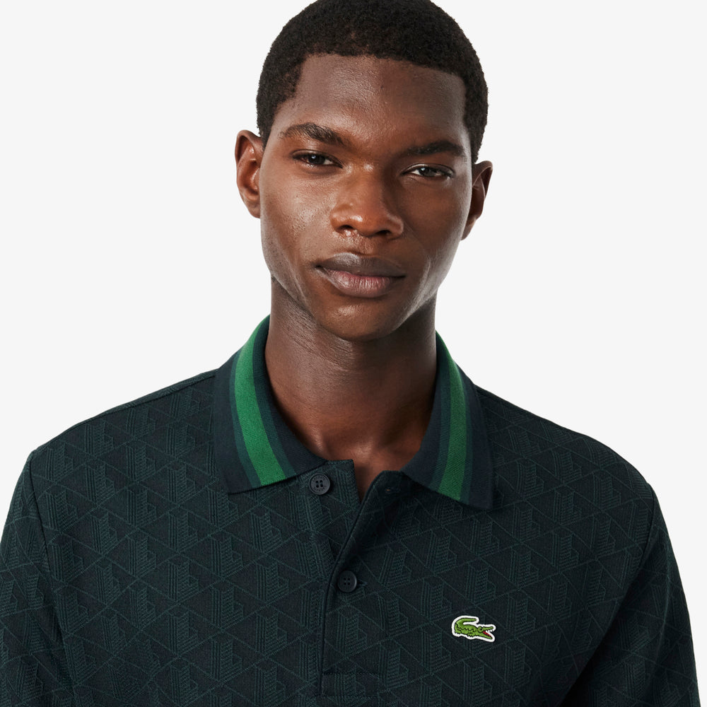 Classic Fit Monogram Jacquard Polo Shirt