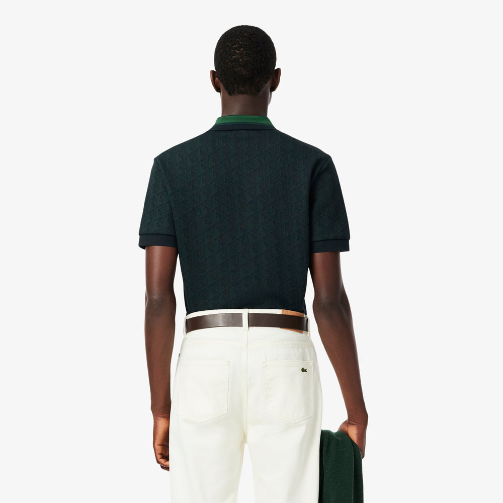 Classic Fit Monogram Jacquard Polo Shirt