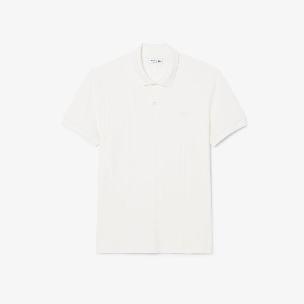 Classic Fit Ribbed Knit Polo Shirt