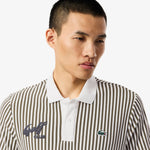 Heat Regulating Striped Golf Polo Shirt