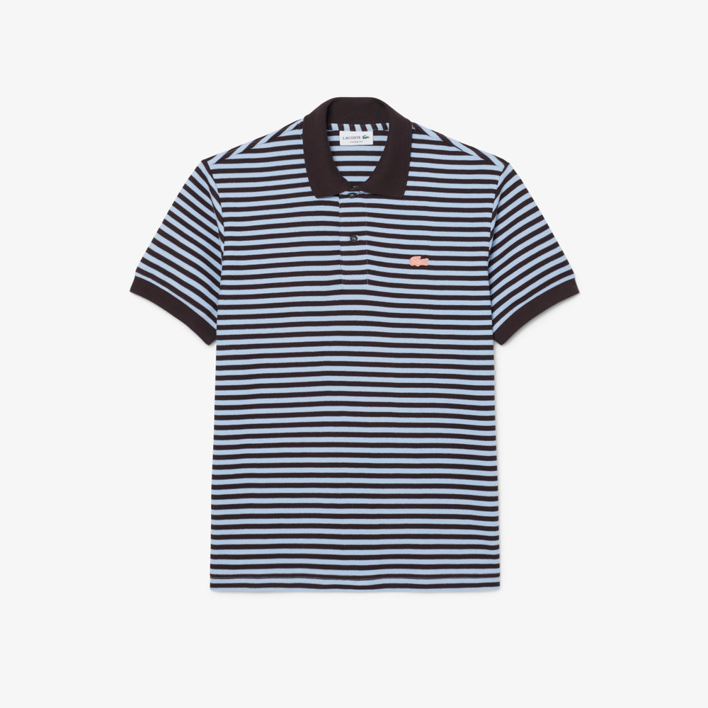 Classic Fit Textured Striped Polo Shirt