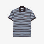 Classic Fit Textured Striped Polo Shirt