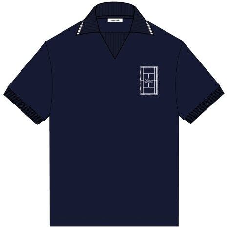 Loose Fit Embroidered Badge Piqué Polo Shirt