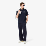 Loose Fit Embroidered Badge Piqué Polo Shirt