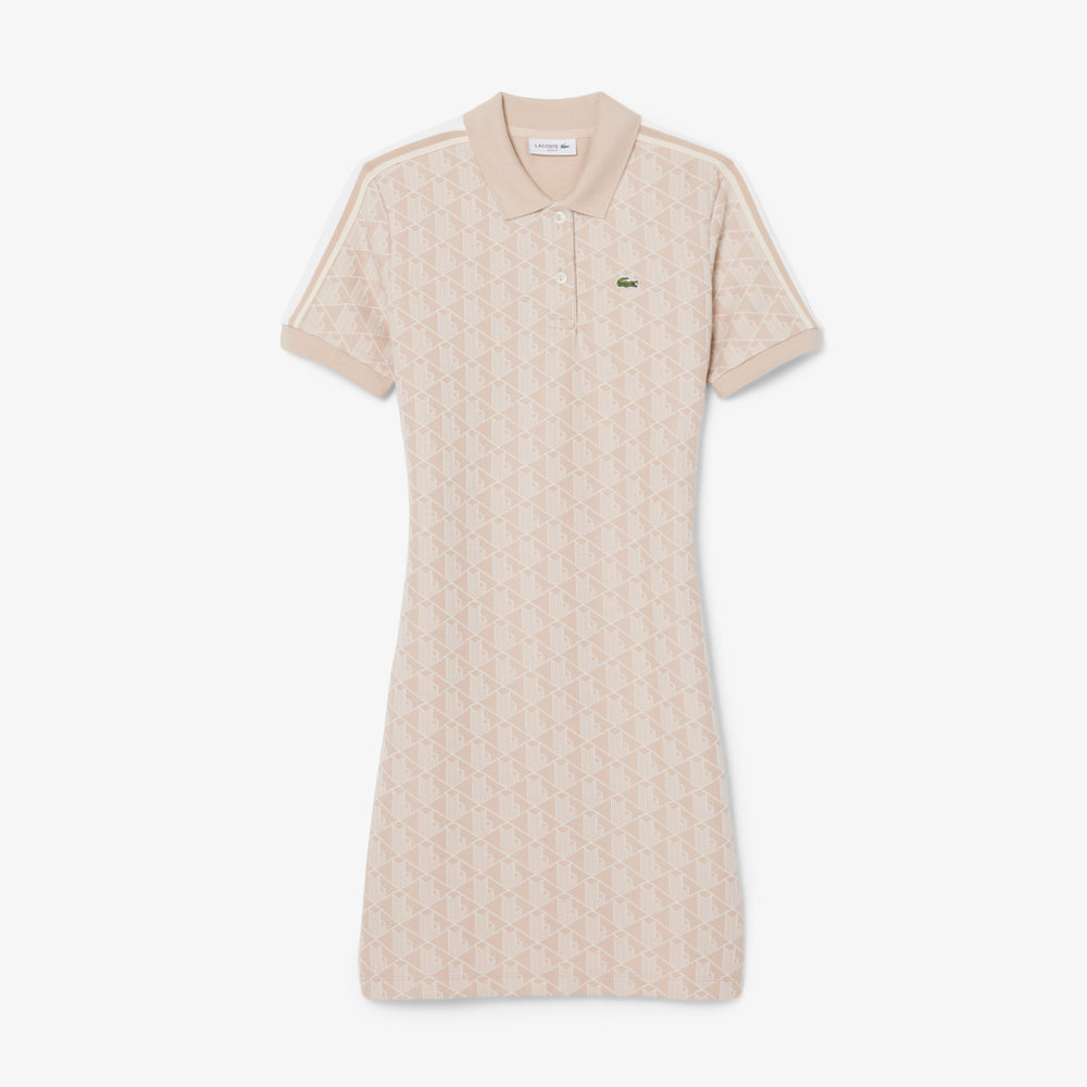 Slim Fit Monogram Jacquard Polo Dress