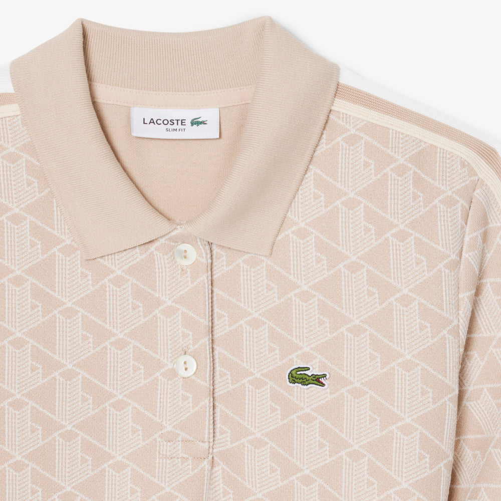 Slim Fit Monogram Jacquard Polo Dress