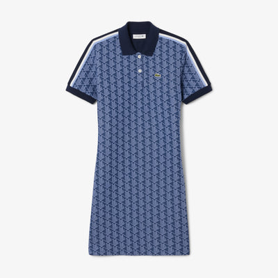 Slim Fit Monogram Jacquard Polo Dress
