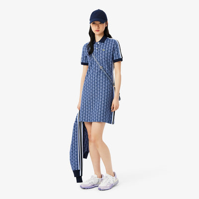 Slim Fit Monogram Jacquard Polo Dress