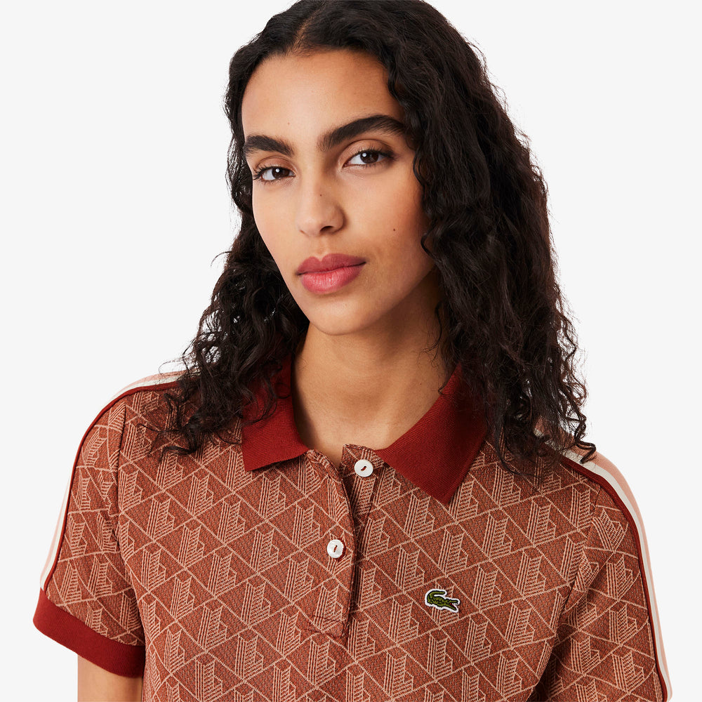 Slim Fit Monogram Jacquard Polo Dress