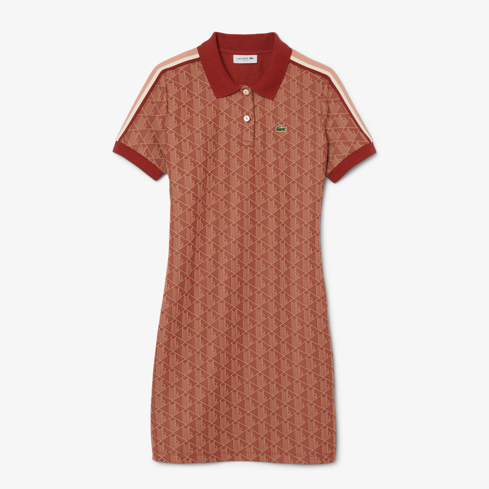 Slim Fit Monogram Jacquard Polo Dress
