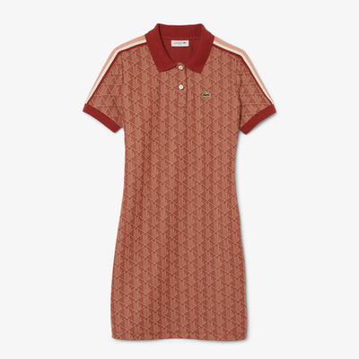 Slim Fit Monogram Jacquard Polo Dress