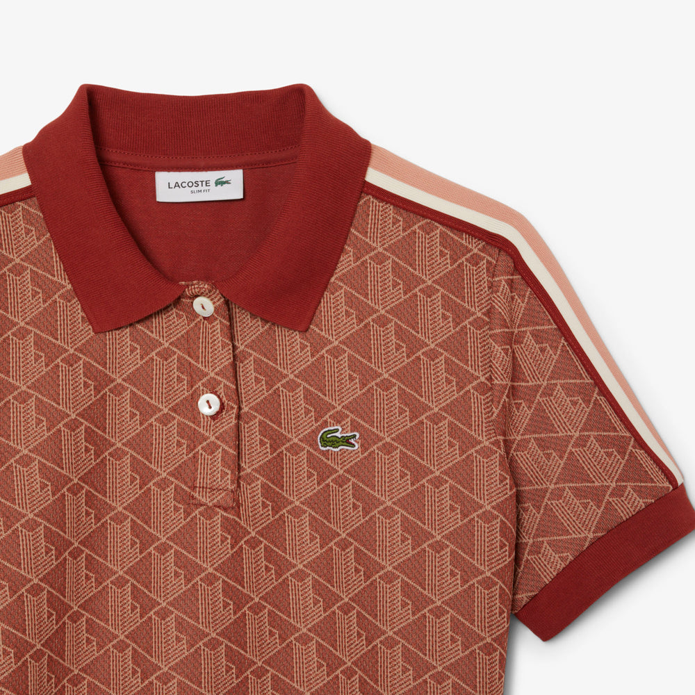 Slim Fit Monogram Jacquard Polo Dress