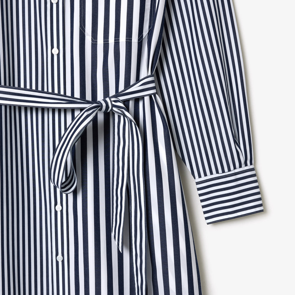 Oversized Striped Cotton Poplin Shirt Dress – Lacoste ZA