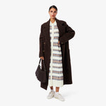 Ribbed Knit Polo Collar Dress