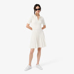 Pleated Polo Collar Dress