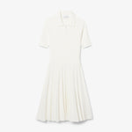 Pleated Polo Collar Dress