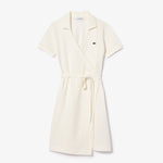 Stretch Mini Piqué Wrap Dress