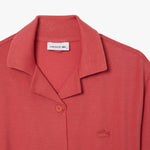 Women’s Lacoste Linen/Cotton Blend Belted Button Dress