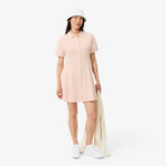Flared Badge Accent Petit Piqué Dress