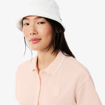 Flared Badge Accent Petit Piqué Dress