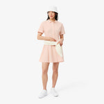 Flared Badge Accent Petit Piqué Dress