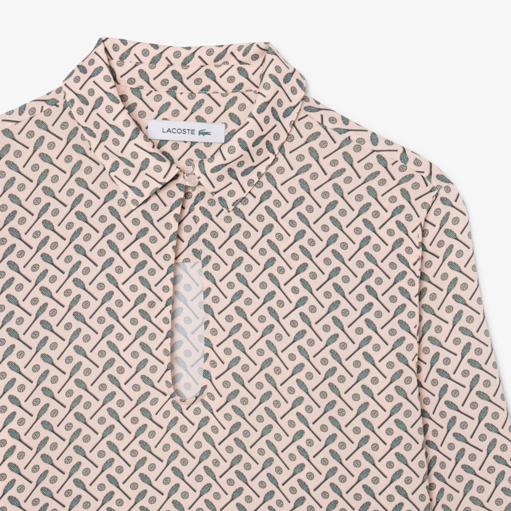 Fluid Crepe Shirt Collar Dress
