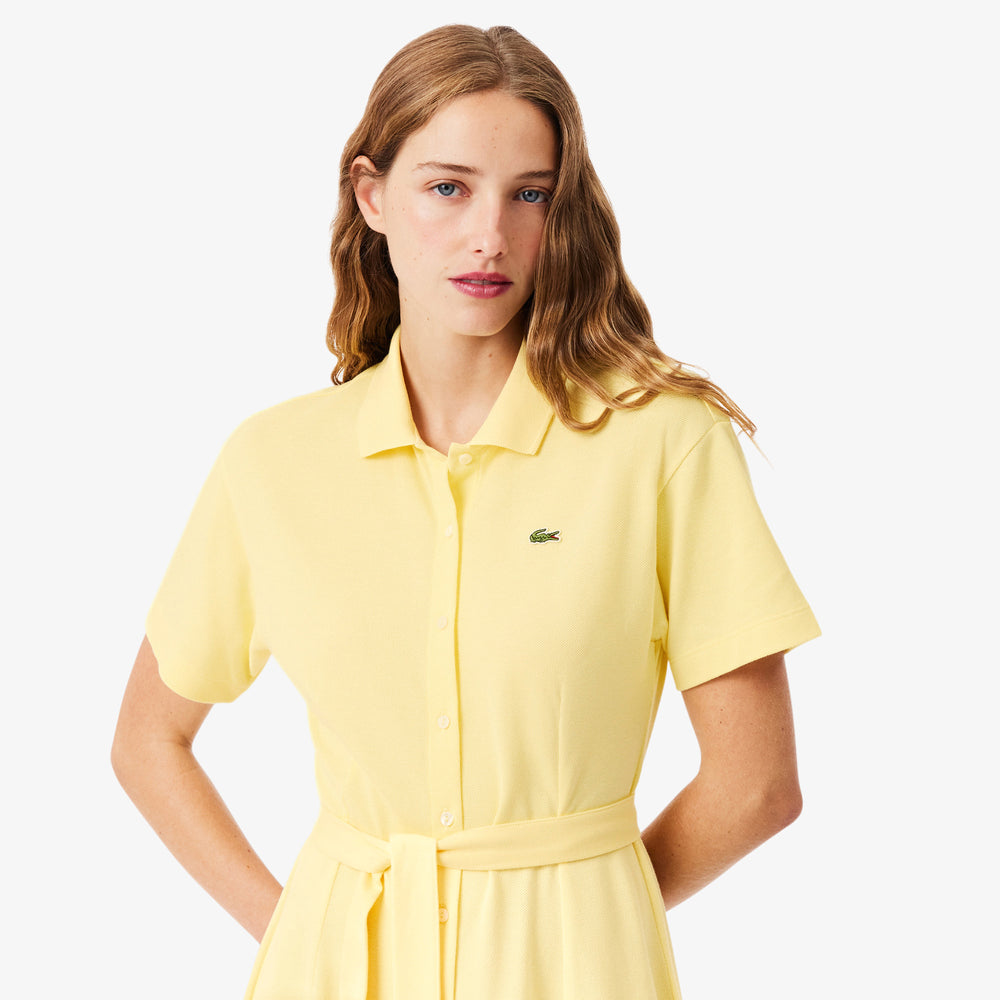Flared Petit Piqué Polo Dress