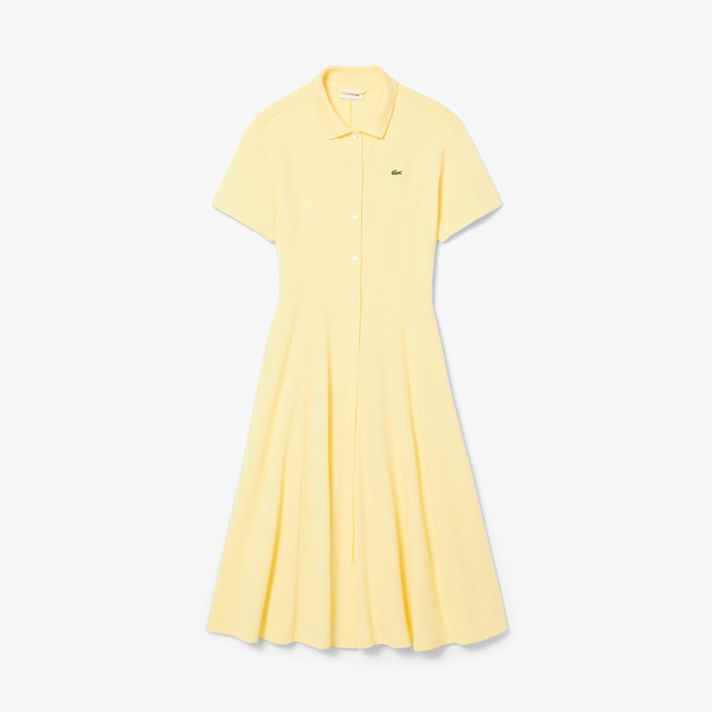 Flared Petit Piqué Polo Dress