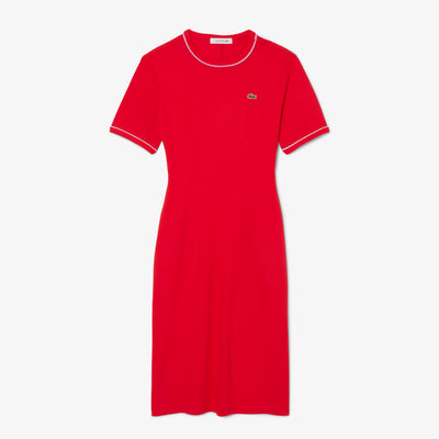 Trim Accent Jersey T-shirt Dress