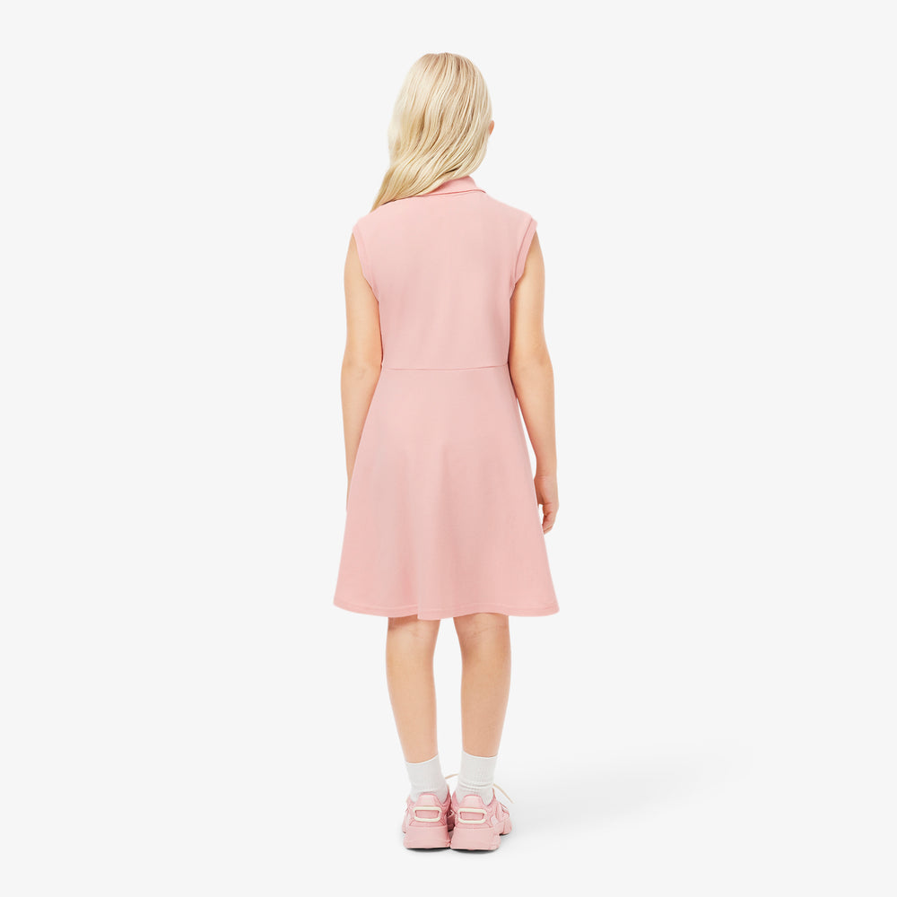 Sleeveless Stretch Piqué Polo Dress