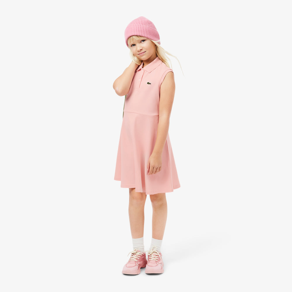 Sleeveless Stretch Piqué Polo Dress